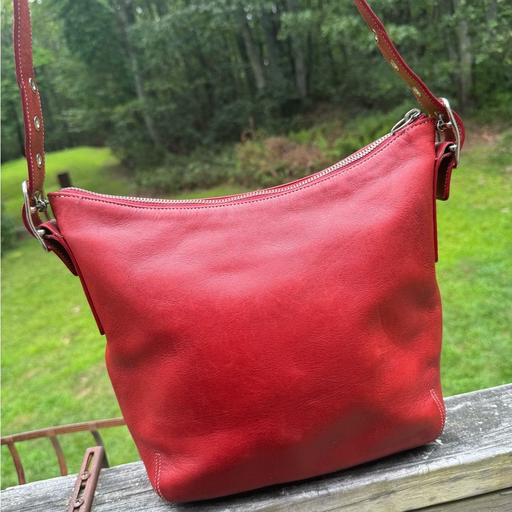 Vintage COACH 9326 Red Leather Crossbody/Shoulder Bag